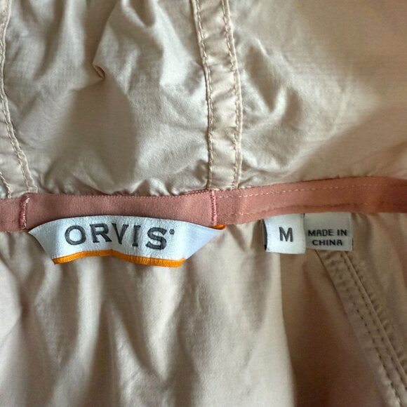 Orvis Women's Full Zip Jacket Hooded Windbreaker Medium Pink Outdoor - Picture 9 of 9